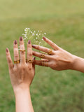 Glorine 6 Brass Rings Combo Adjustable Ring (Anti Tarnish)
