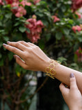 Celestial Circles Brass Adjustable Bracelet (Anti Tarnish)