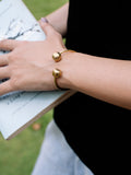 Orb Brass Small Adjustable Bracelet (Anti Tarnish)