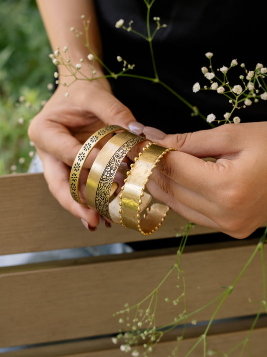 Forme Brass Bracelet Stack (Set of 3) (Anti Tarnish)