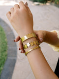 Mystic Mark Brass Bracelet Stack (Set of 3) (Anti Tarnish)
