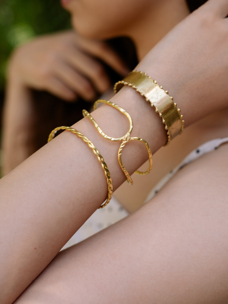 Stack Of the Day - Brass Adjustable (Set of 3 Bracelets)