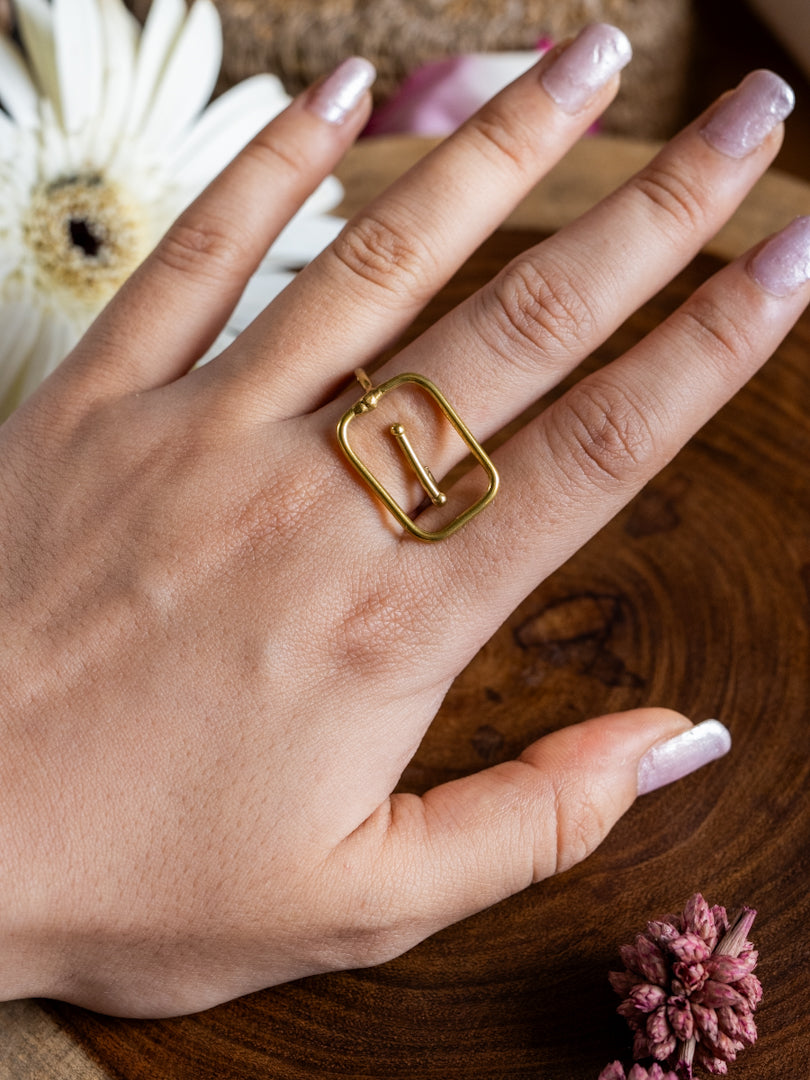 Aura Frame Brass Ring (Adjustable, Anti-Tarnish)
