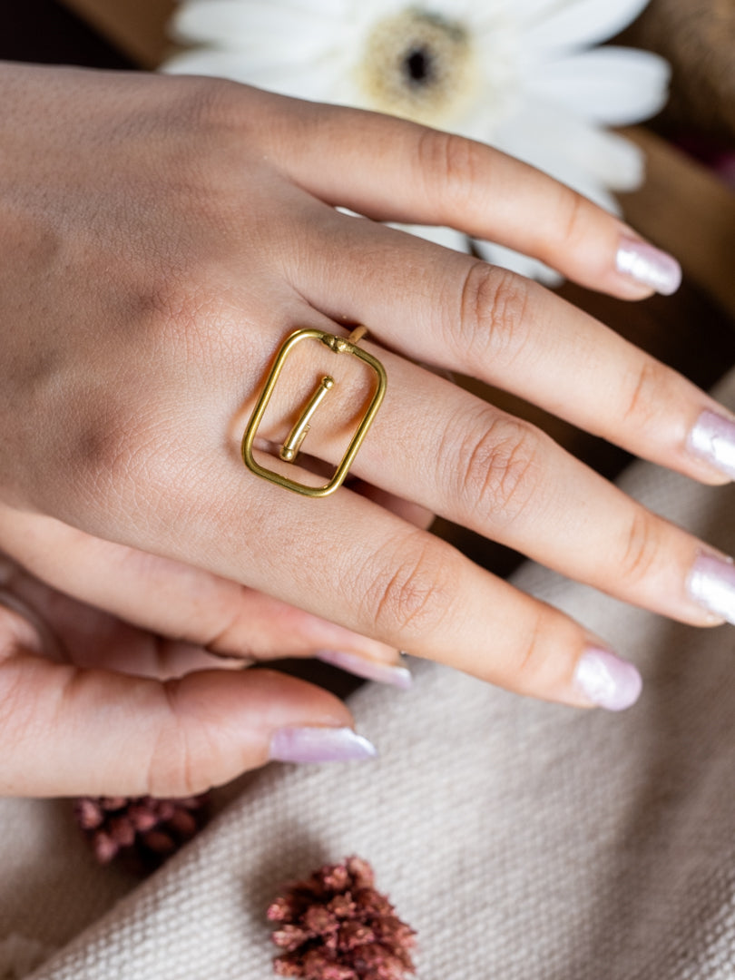 Aura Frame Brass Ring (Adjustable, Anti-Tarnish)