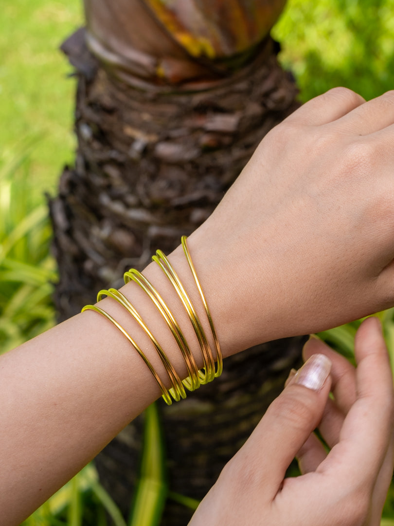 Fishtail Brass Bracelet Adjustable (Anti Tarnish)