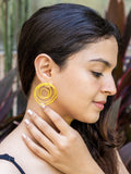 Gol Gol Abstract Brass Earring (Anti Tarnish)