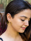 Wavelet Brass Earring (Anti Tarnish)