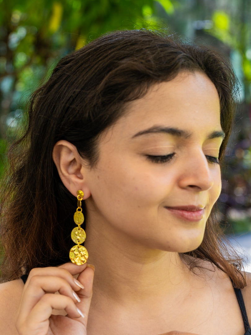 Paanch Sikka Brass Statement Earring (Anti Tarnish)