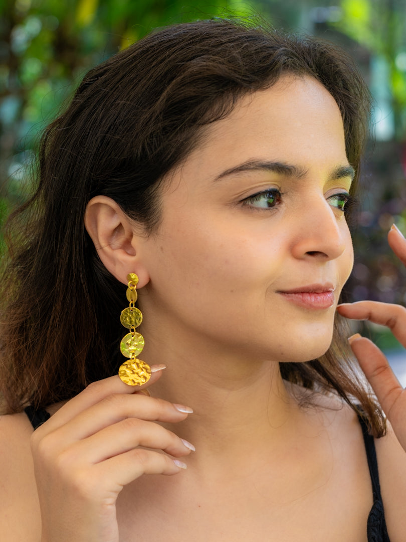 Paanch Sikka Brass Statement Earring (Anti Tarnish)
