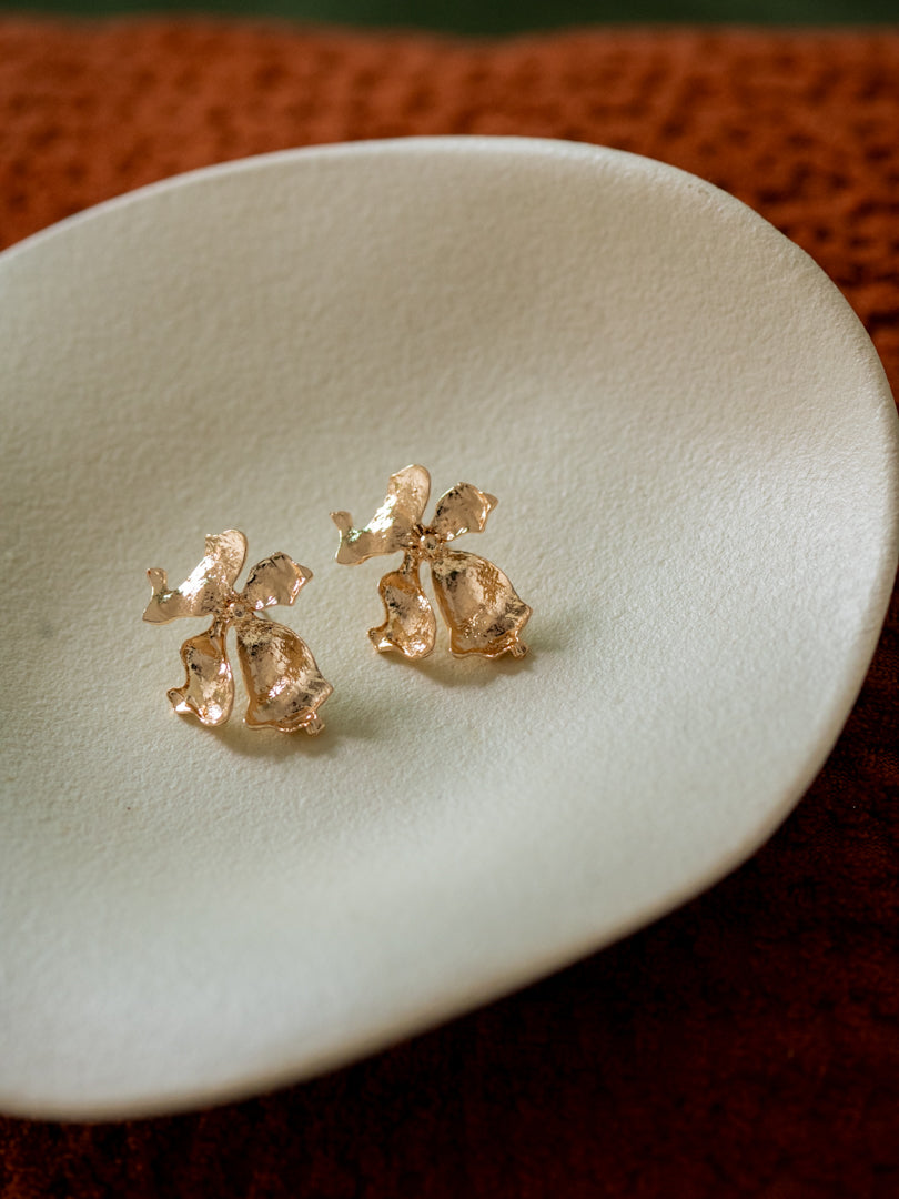 Sculpted Orchid Earrings