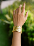 Textura Brass Adjustable Bracelet (Anti Tarnish)