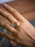 Double Halo Adjustable Rings (Anti Tarnish)