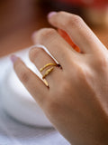 Twig Brass Adjustable Ring (Anti Tarnish)