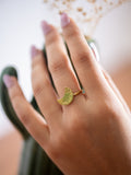 Crescent Moon Adjustable Ring (Anti Tarnish)