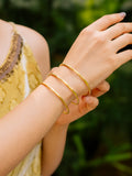 Rille Brass Adjustable Bracelet (Anti Tarnish)