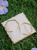 Heather Hampered Hoop Brass Earring (Anti Tarnish)