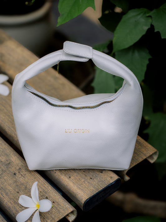 White Vegan Leather Handbag