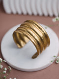 Vintage Statement Adjustable Brass Bracelet (Anti Tarnish)
