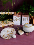 Shaped 12 Jewel Brass Anti Tarnish Hamper ( 6 rings, 3 Bracelet, 3 Earring)