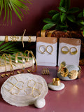 Earthy 13 Jewel Brass Anti Tarnish Hamper ( 6 rings, 4 Bracelet, 3 Earring)