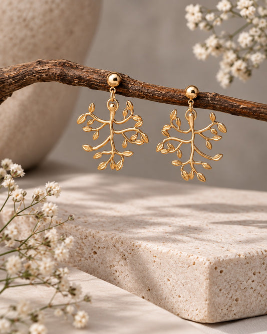 Golden Leaf Earring
