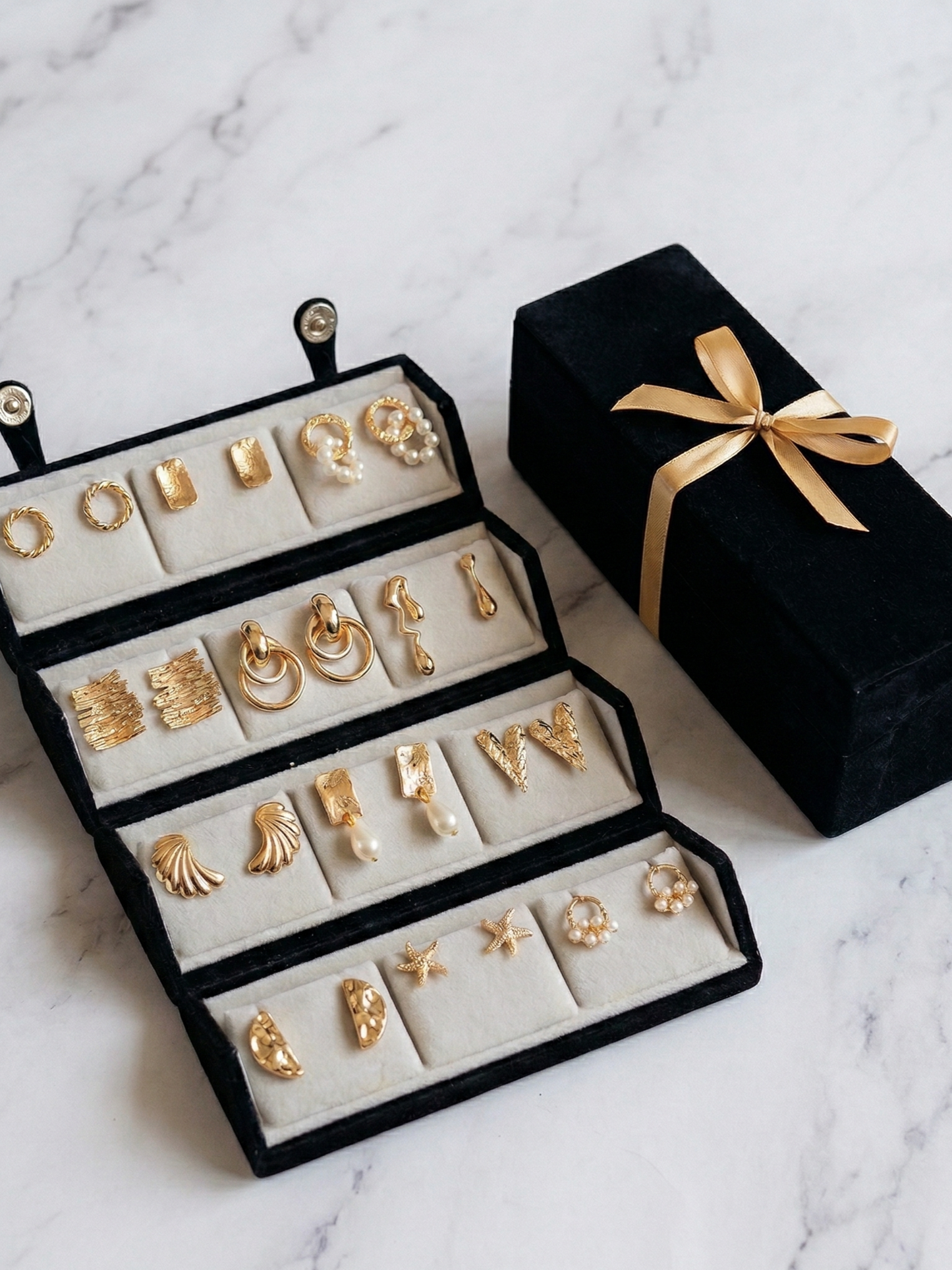 For Her Love Box – Folding Gift Box / Jewelry Organizer (Includes 12 Earring Set)