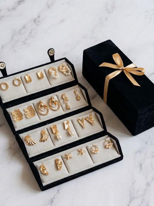 For Her Love Box – Folding Gift Box / Jewelry Organizer (Includes 12 Earring Set)