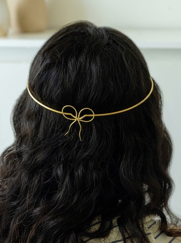 Bow Knot Hair Cuff Brass Adjustable (Anti Tarnish)