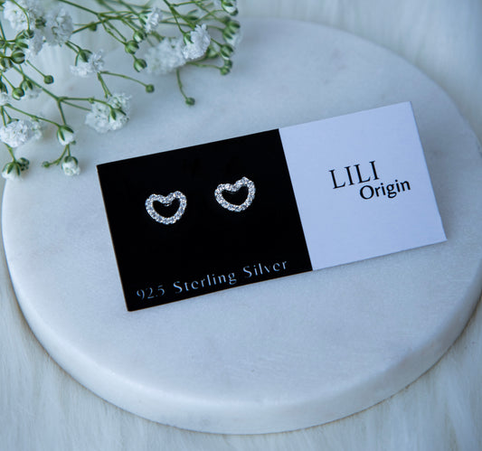 Heart Shaped Zircon - 925 Sterling silver - Lili-Origin