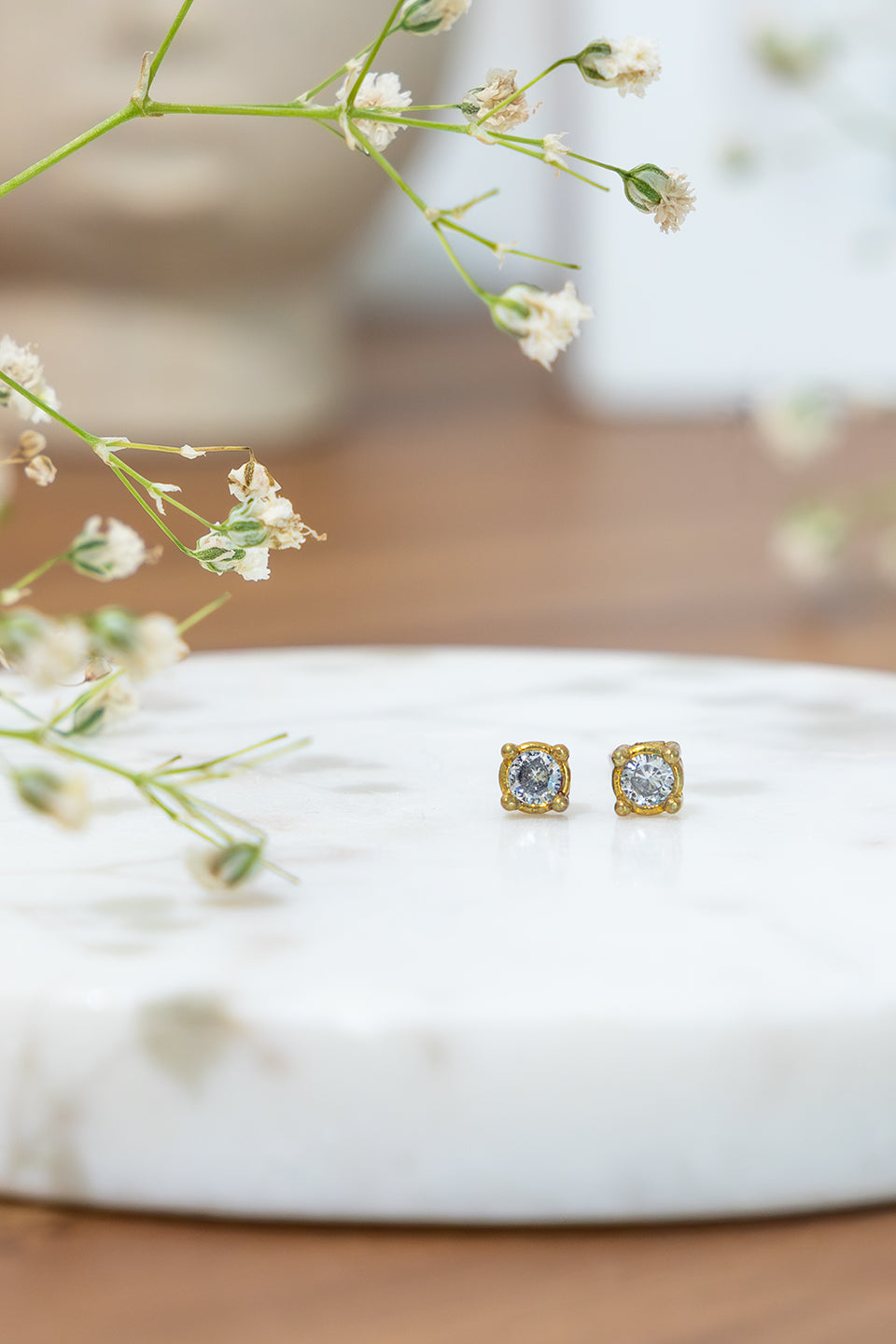 Pixie Glow Brass Studs (Anti Tarnish) Combo of 4 Studs