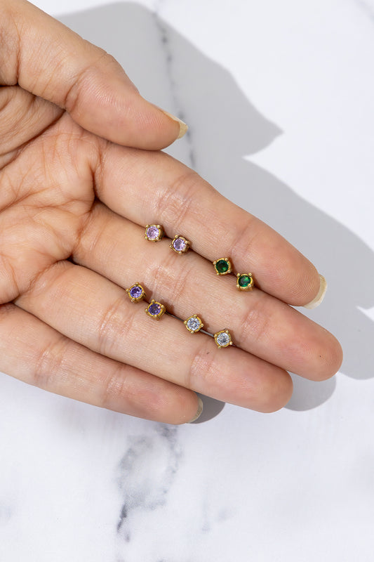 Pixie Glow Brass Studs (Anti Tarnish) Combo of 4 Studs