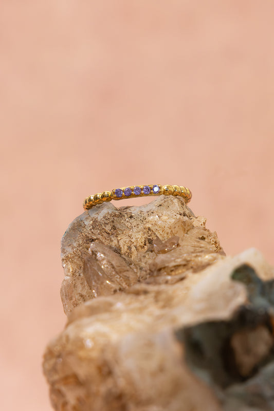 Celeste Band Brass Adjustable Ring (Anti Tarnish)