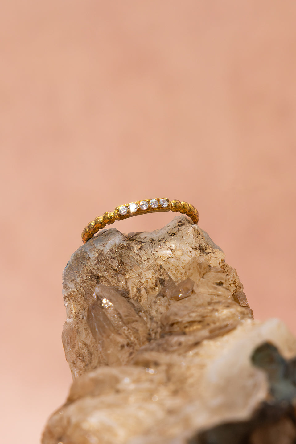 Celeste Band Brass Adjustable Ring (Anti Tarnish)