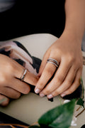 5 Silver Minimal Ring Set - Set of 5 - Lili-Origin