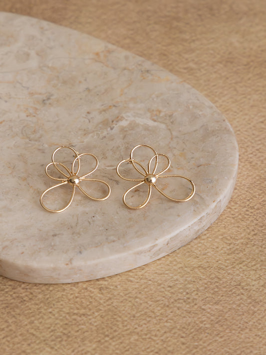 Looped Flower Stud Earring