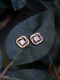 Nova Swirl diamond Brass Studs (Anti Tarnish)