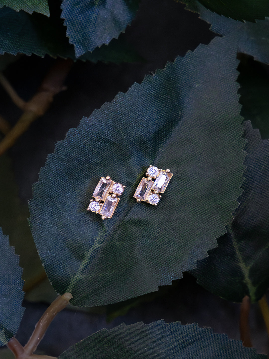 Grid diamond Brass Studs (Anti Tarnish)