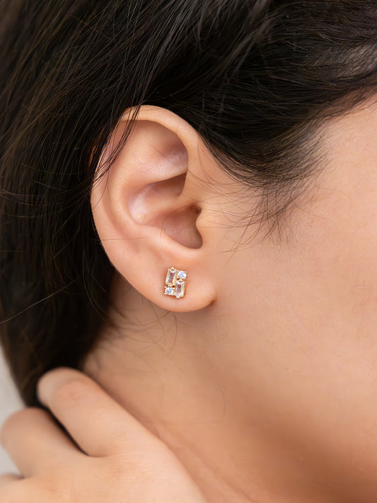 Grid diamond Brass Studs (Anti Tarnish)