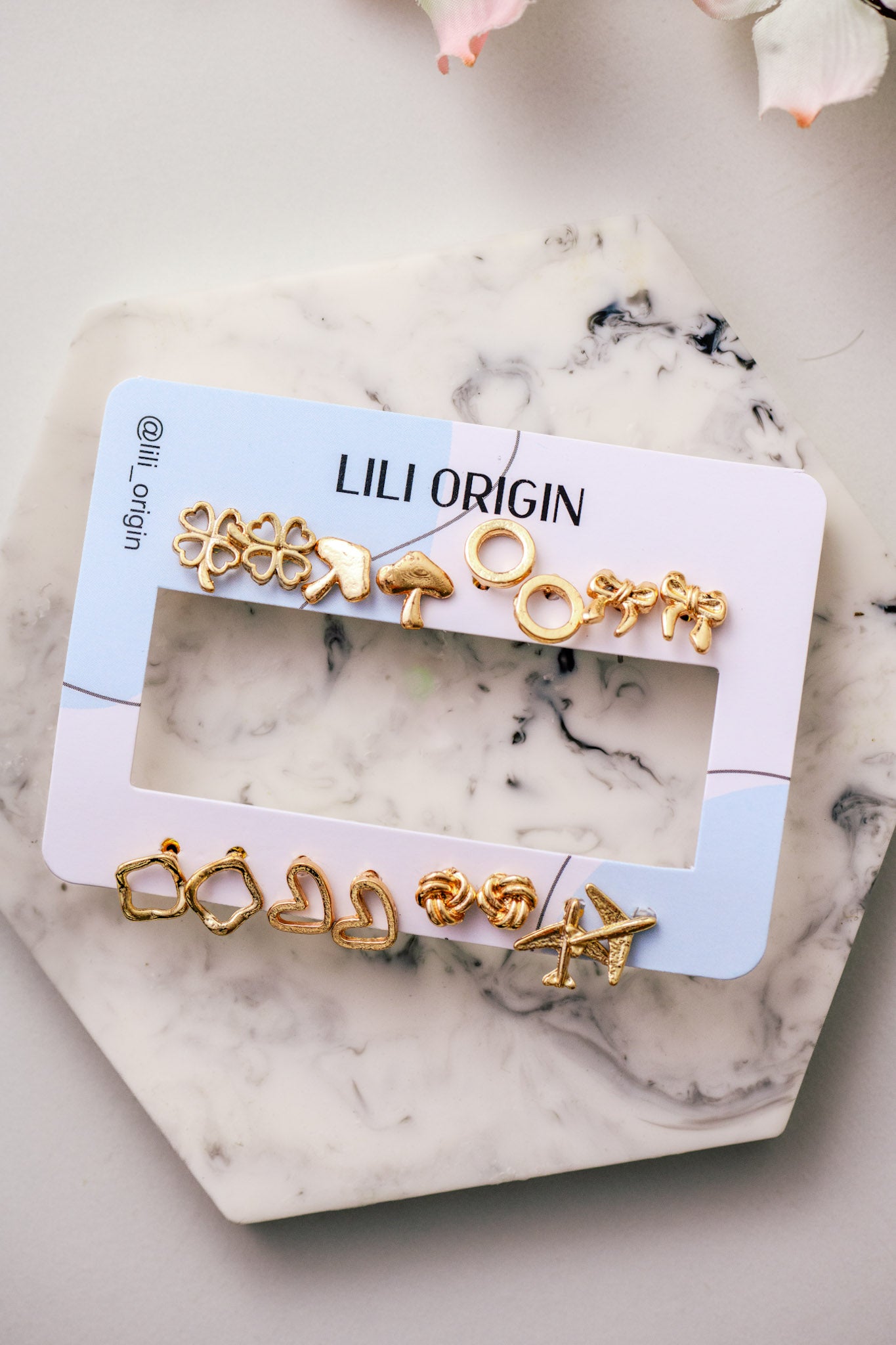 8 Pair Lili stud Earring - Lili-Origin