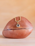 Solitaire Spark Pendant Brass Necklace (Anti Tarnish)