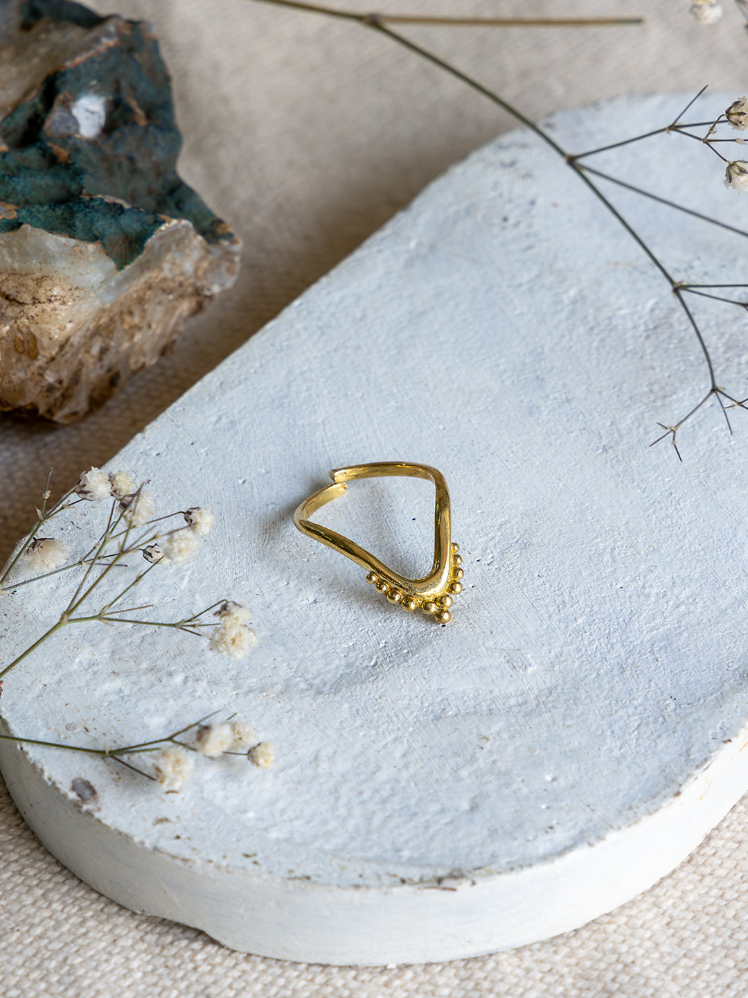 Velora Bead Ring Brass Ring (Anti Tarnish)