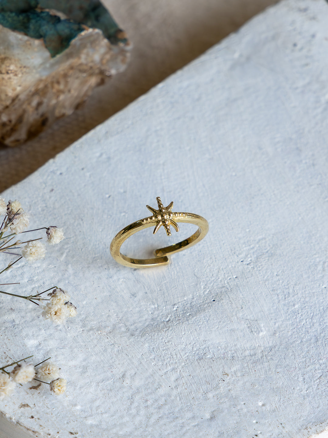 Stella Dot Brass Adjustable Ring (Anti Tarnish)
