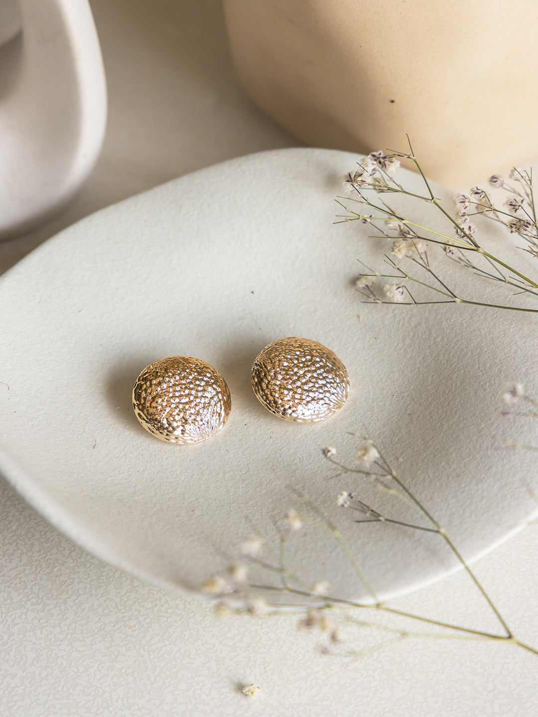 Hammered Dome Statement Stud