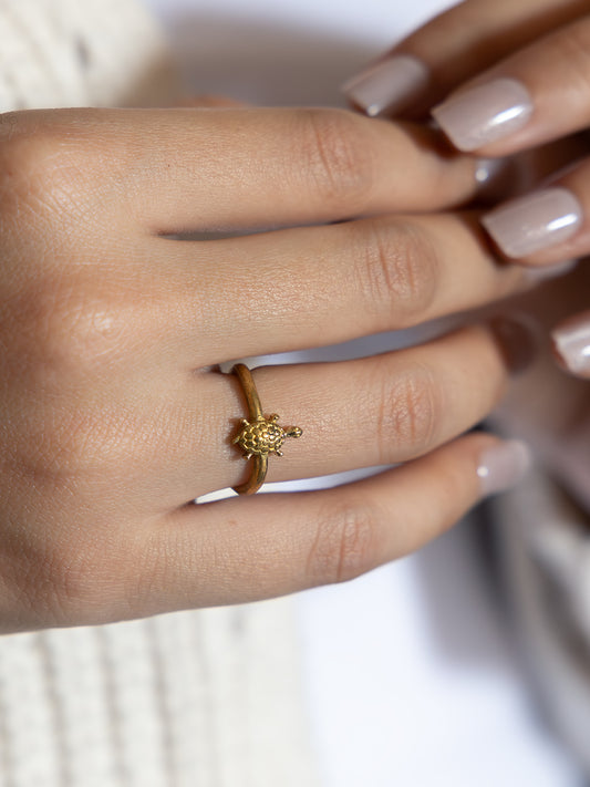 Tortina Charm Ring Brass Ring (Anti Tarnish)