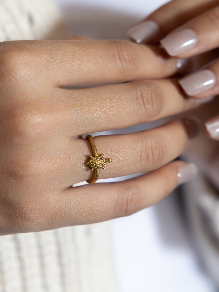 Tortina Charm Ring Brass Ring (Anti Tarnish)