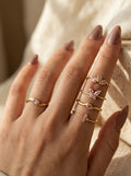 The Blush Edit Brass Ring Stack (Anti Tarnish) - 5  Rings