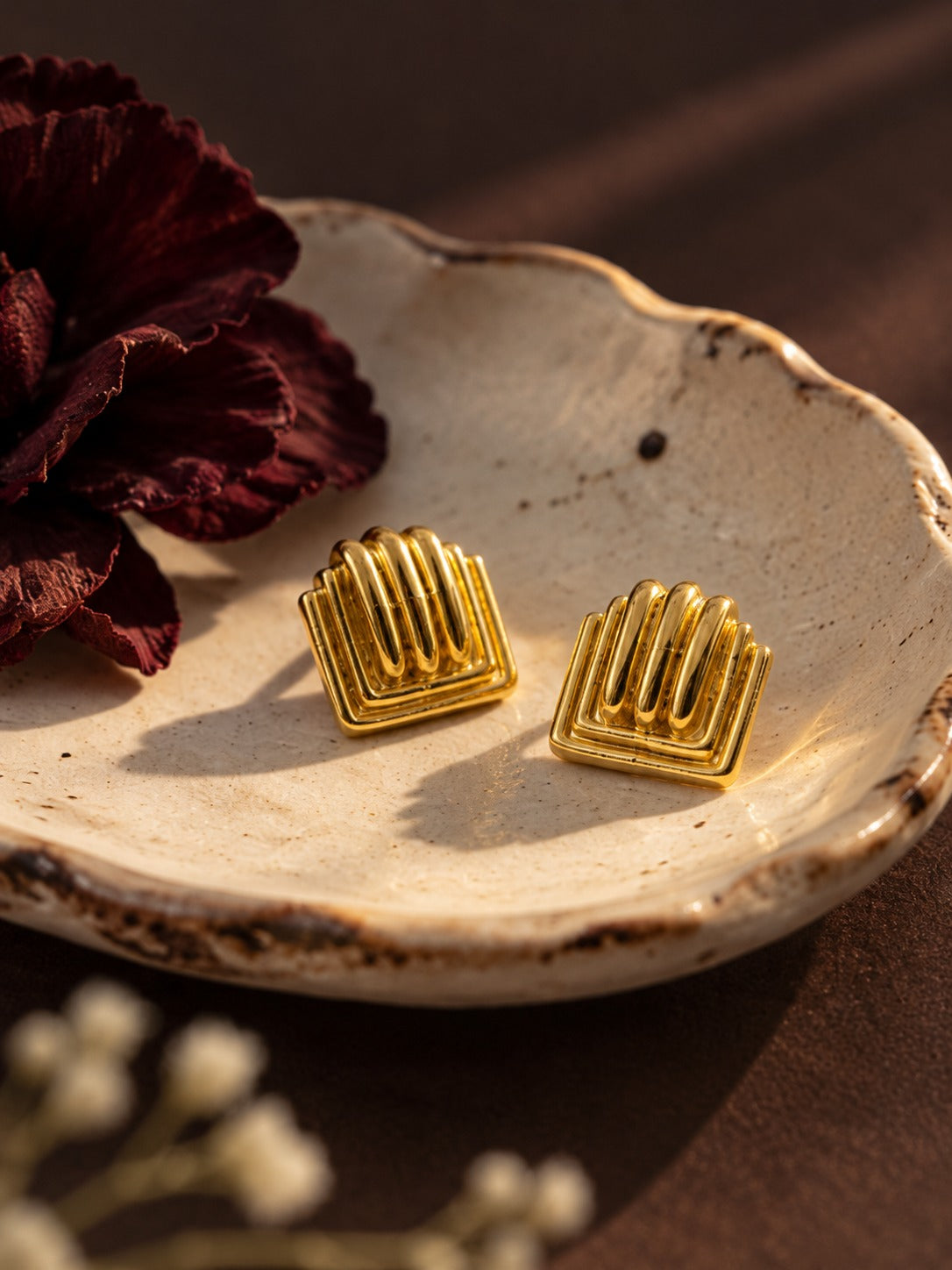 Sunlit Gold Earring