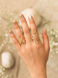 Statementy Staple 2 Rings Combo Brass Adjustable Ring (Anti Tarnish)