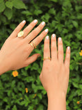 Basically Basic 3 Rings Combo Brass Adjustable Ring (Anti Tarnish)