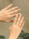 Coreset 3 Rings Combo Brass Adjustable Ring (Anti Tarnish)